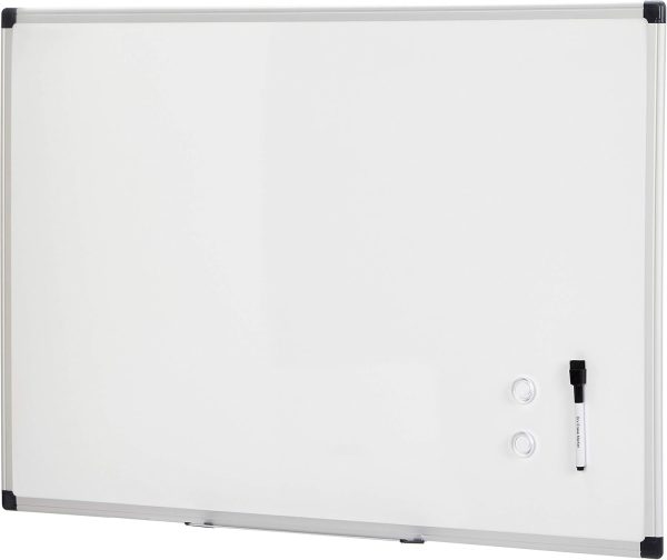 Magnetic Dry Erase Whiteboard, 36 x 24-Inch, Aluminum Frame, Silver/White